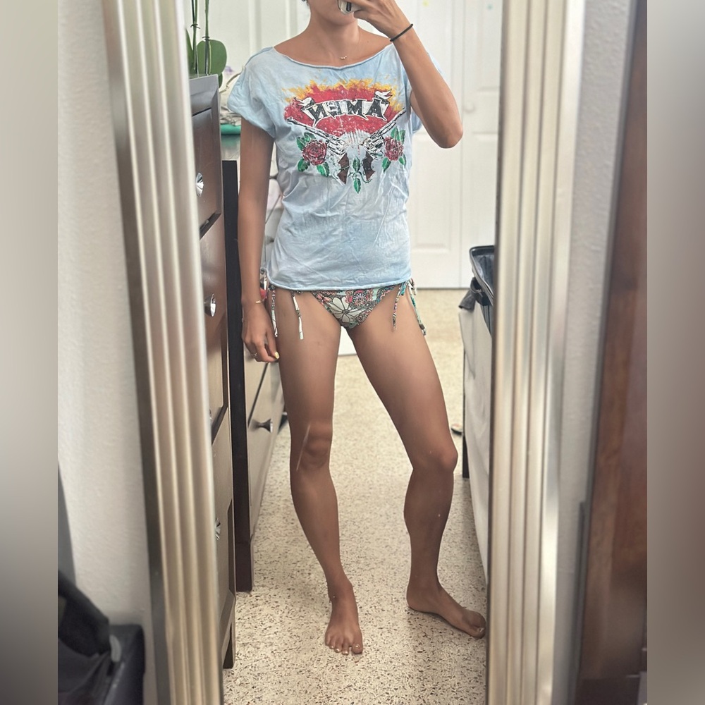 AMEN Graphic Print Bateau Neckline T-Shirt/IT40